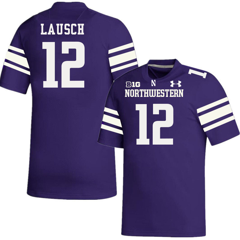 Northwestern Wildcats #12 Jack Lausch College Football Jerseys Stitched-Purple